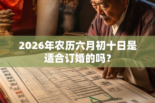 2026年农历六月初十日是适合订婚的吗? 2026年农历六月初十日是适合订婚的吗?