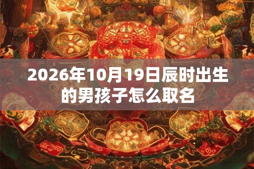 2026年10月19日辰时出生的男孩子怎么取名
