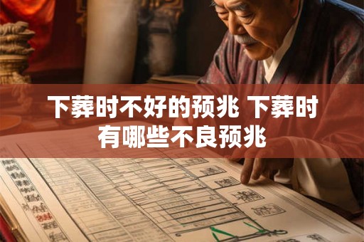 下葬时不好的预兆 下葬时有哪些不良预兆