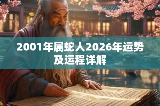 2001年属蛇人2026年运势及运程详解 2001年属蛇人2026年运势及运程详解