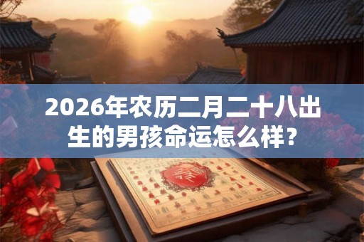 2026年农历二月二十八出生的男孩命运怎么样？