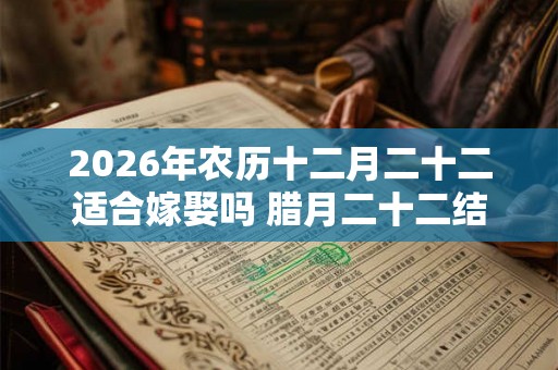 2026年农历十二月二十二适合嫁娶吗 腊月二十二结婚好吗