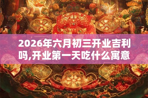 2026年六月初三开业吉利吗,开业第一天吃什么寓意好
