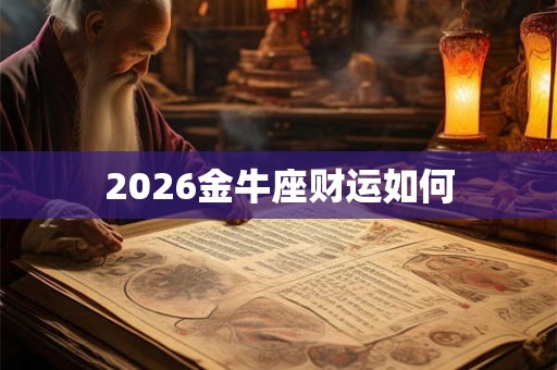 2026金牛座财运如何