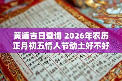 黄道吉日查询 2026年农历正月初五情人节动土好不好