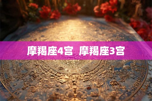 摩羯座4宫  摩羯座3宫