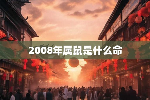 2008年属鼠是什么命
