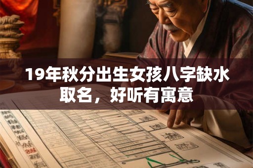 19年秋分出生女孩八字缺水取名,好听有寓意 19年秋分出生女孩八字缺水取名,好听有寓意