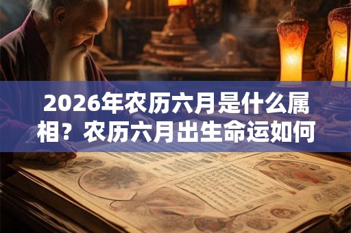 2026年农历六月是什么属相？农历六月出生命运如何？