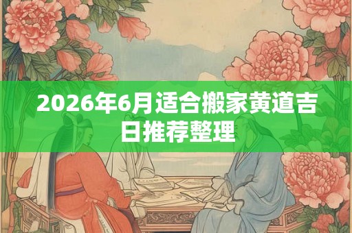 2026年6月适合搬家黄道吉日推荐整理