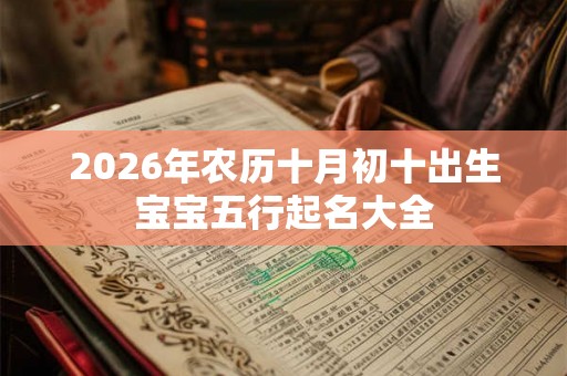 2026年农历十月初十出生宝宝五行起名大全