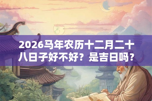 2026马年农历十二月二十八日子好不好？是吉日吗？
