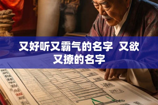 又好听又霸气的名字  又欲又撩的名字