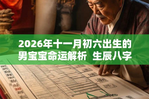 2026年十一月初六出生的男宝宝命运解析 生辰八字算命 2026年十一月初六出生的男宝宝命运解析 生辰八字算命