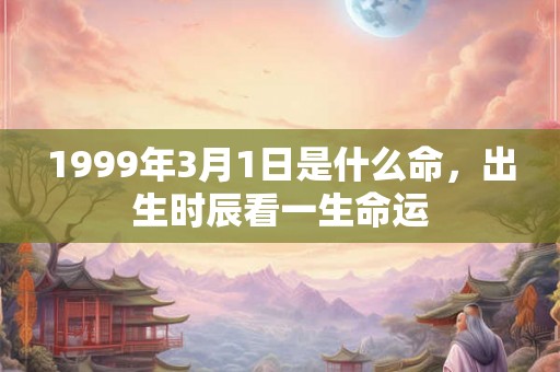 1999年3月1日是什么命，出生时辰看一生命运