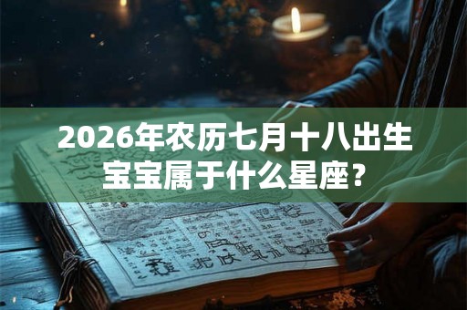 2026年农历七月十八出生宝宝属于什么星座？