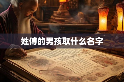 姓傅的男孩取什么名字
