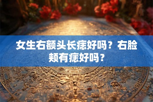 女生右额头长痣好吗？右脸颊有痣好吗？