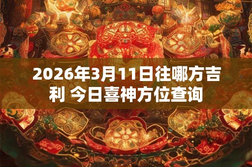 2026年3月11日往哪方吉利 今日喜神方位查询