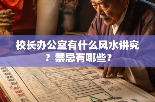 校长办公室有什么风水讲究？禁忌有哪些？