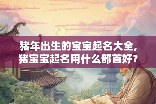 猪年出生的宝宝起名大全,猪宝宝起名用什么部首好？