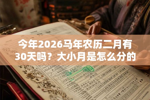 今年2026马年农历二月有30天吗？大小月是怎么分的
