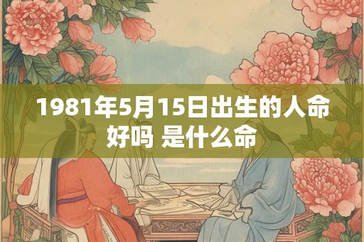 1981年5月15日出生的人命好吗 是什么命 1981年5月15日出生的人命好吗 是什么命