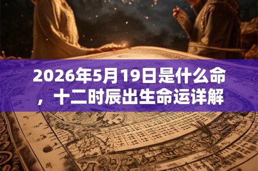 2026年5月19日是什么命，十二时辰出生命运详解
