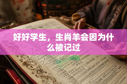 好好学生，生肖羊会因为什么被记过