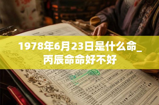 1978年6月23日是什么命_丙辰命命好不好