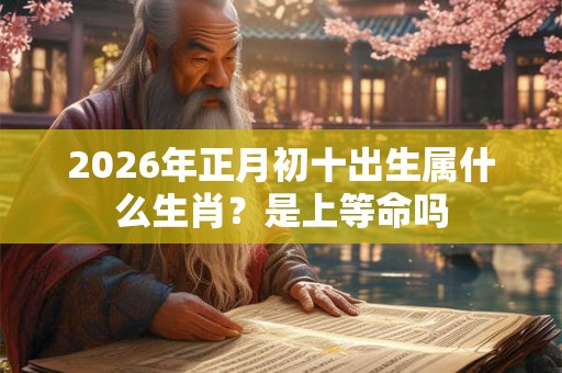 2026年正月初十出生属什么生肖？是上等命吗