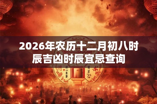 2026年农历十二月初八时辰吉凶时辰宜忌查询 2026年农历十二月初八时辰吉凶时辰宜忌查询