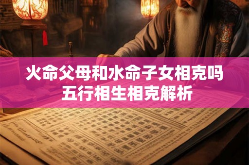 火命父母和水命子女相克吗 五行相生相克解析