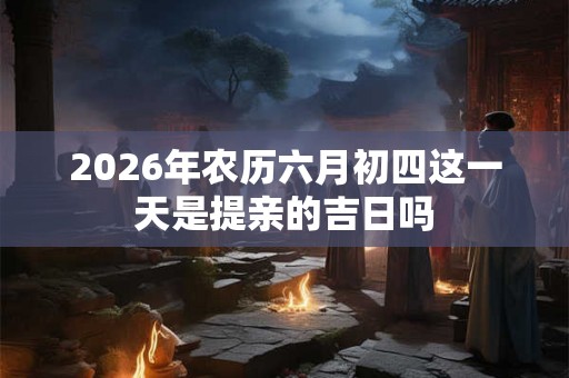 2026年农历六月初四这一天是提亲的吉日吗