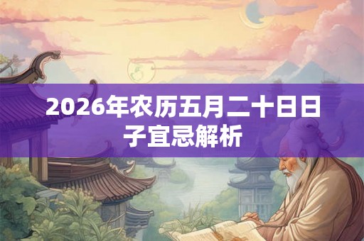 2026年农历五月二十日日子宜忌解析