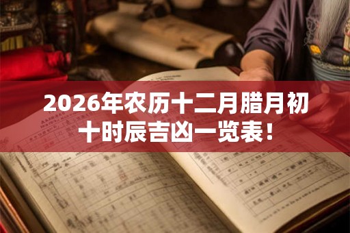 2026年农历十二月腊月初十时辰吉凶一览表！