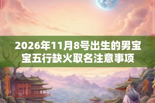 2026年11月8号出生的男宝宝五行缺火取名注意事项 2026年11月8号出生的男宝宝五行缺火取名注意事项