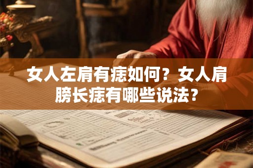 女人左肩有痣如何?女人肩膀长痣有哪些说法? 女人左肩有痣如何?女人肩膀长痣有哪些说法?