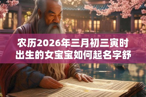 农历2026年三月初三寅时出生的女宝宝如何起名字舒服，五行属什么