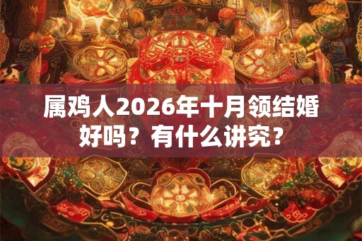 属鸡人2026年十月领结婚好吗？有什么讲究？