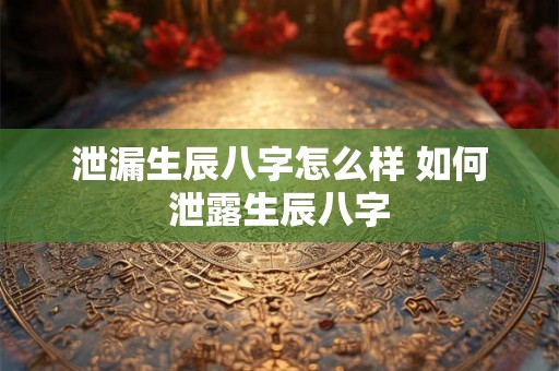 泄漏生辰八字怎么样 如何泄露生辰八字