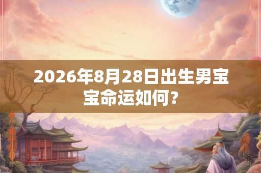 2026年8月28日出生男宝宝命运如何？