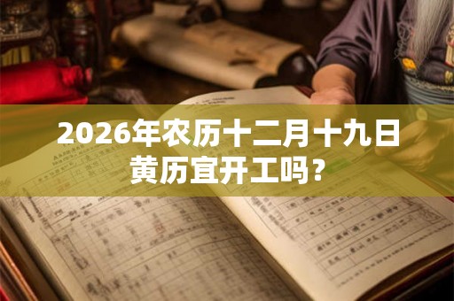 2026年农历十二月十九日黄历宜开工吗？