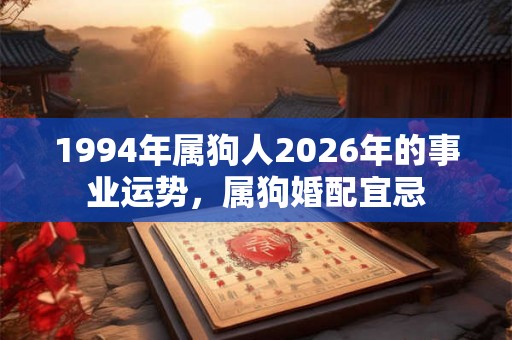 1994年属狗人2026年的事业运势，属狗婚配宜忌