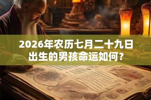 2026年农历七月二十九日出生的男孩命运如何? 2026年农历七月二十九日出生的男孩命运如何?