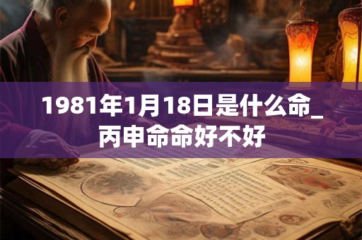 1981年1月18日是什么命_丙申命命好不好 1981年1月18日是什么命_丙申命命好不好
