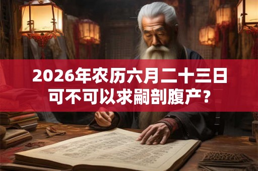 2026年农历六月二十三日可不可以求嗣剖腹产? 2026年农历六月二十三日可不可以求嗣剖腹产?