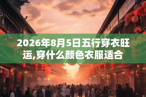 2026年8月5日五行穿衣旺运,穿什么颜色衣服适合