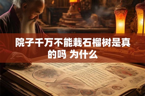 院子千万不能栽石榴树是真的吗 为什么 院子千万不能栽石榴树是真的吗 为什么