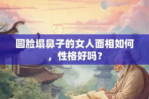 圆脸塌鼻子的女人面相如何,性格好吗? 圆脸塌鼻子的女人面相如何,性格好吗?